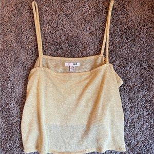 yellow cropped top